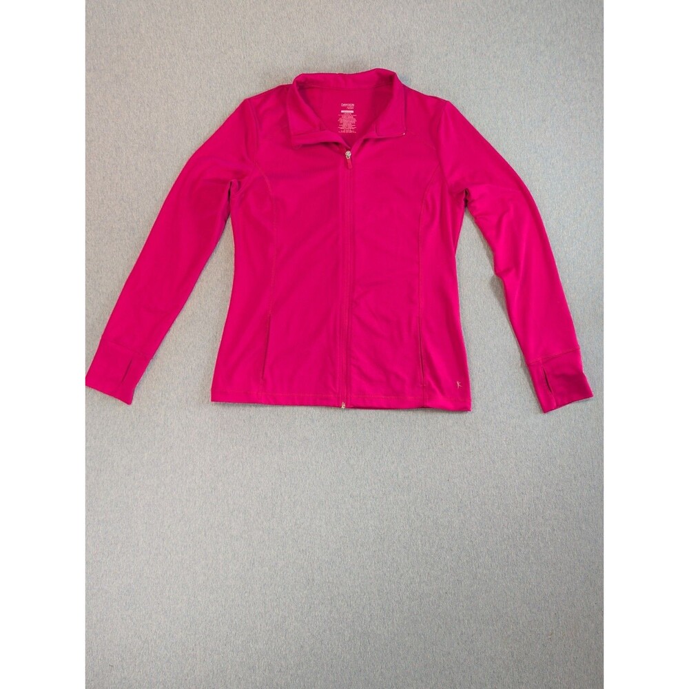 Danskin Now Womens L Smokin Hot Pink Jacket Stretch Breathable Active wear Gym